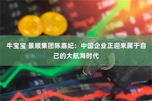 牛宝宝 景顺集团陈嘉妃：中国企业正迎来属于自己的大航海时代