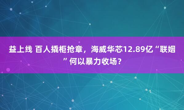 益上线 百人撬柜抢章，海威华芯12.89亿“联姻”何以暴力收场？